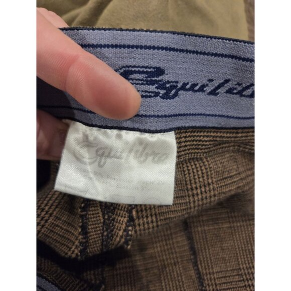 Equilibre Full Seat Riding Breeches Plaid Suede Patch IT 46 US 30 Equestrian - Picture 9 of 13